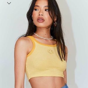 Princess Polly Yellow Smiley Tank